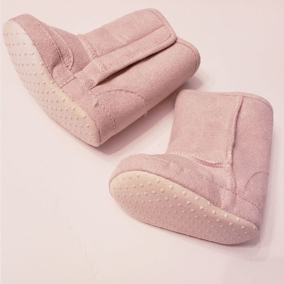 NWT Bon Bebé Pink Suede Baby Boots - Picture 4 of 5